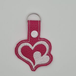 Red & White Key Ring