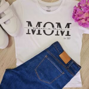 Mom EST - Heat Transfer Vinyl T-Shirt