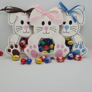 Easter Bunnies - Faux Leather Embroided